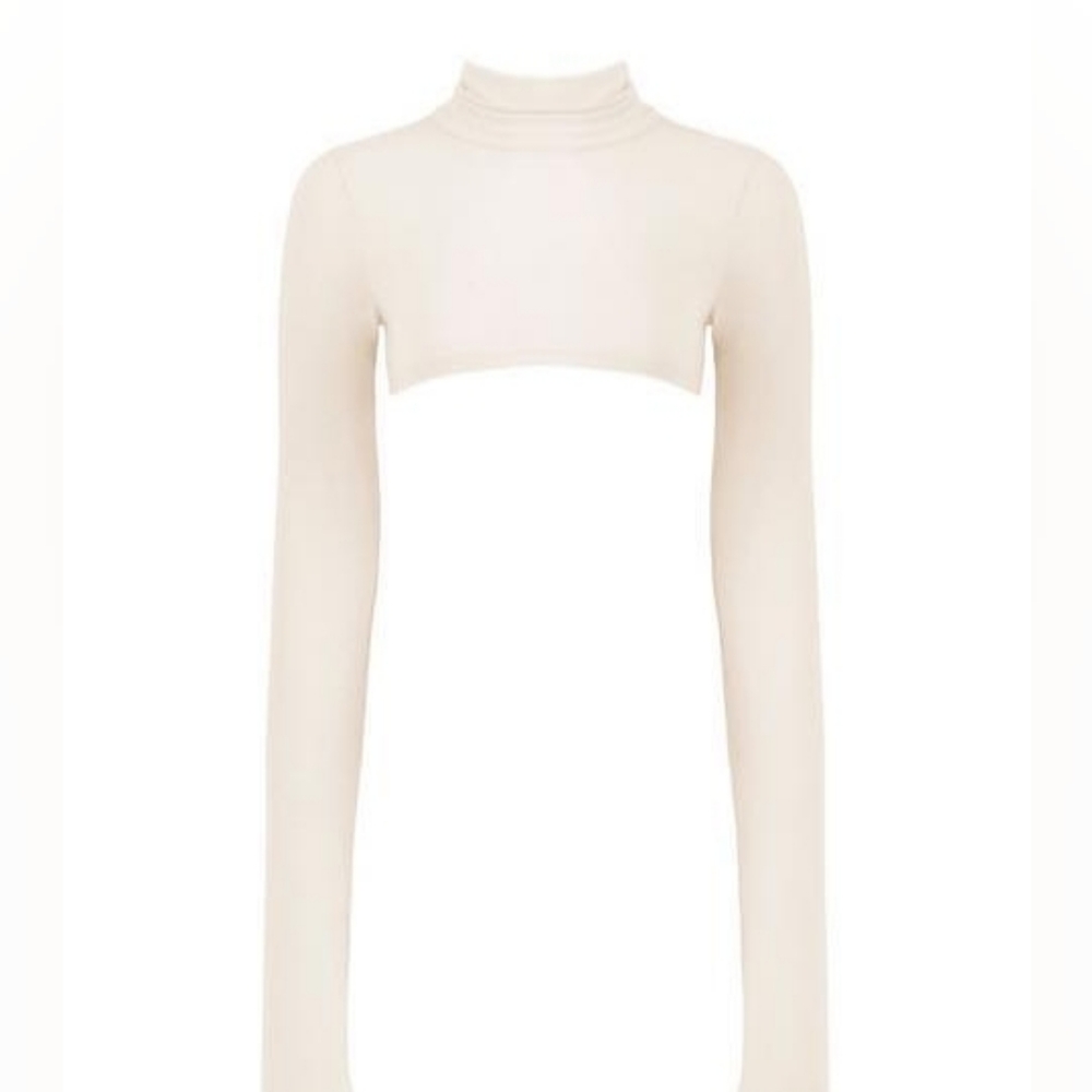 Laina Rauma OG Dance Class Long Sleeve Turtleneck Crop size L in Bone